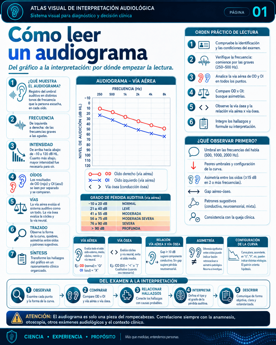 Página visual del material de Audiología